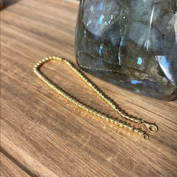 .925 sterling silver /gold plated beaded bracelet - Picture 1 of 4